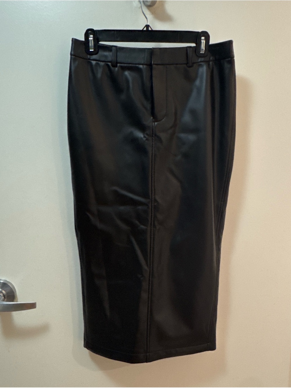 Alexander Wang black Faux Leather Pencil Skirt